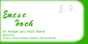 emese hoch business card